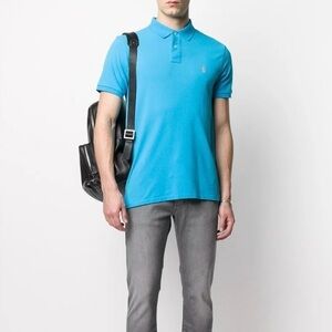 Polo by Ralph Lauren Baby Blue Cotton Polo Shirt, Size L, NWOT